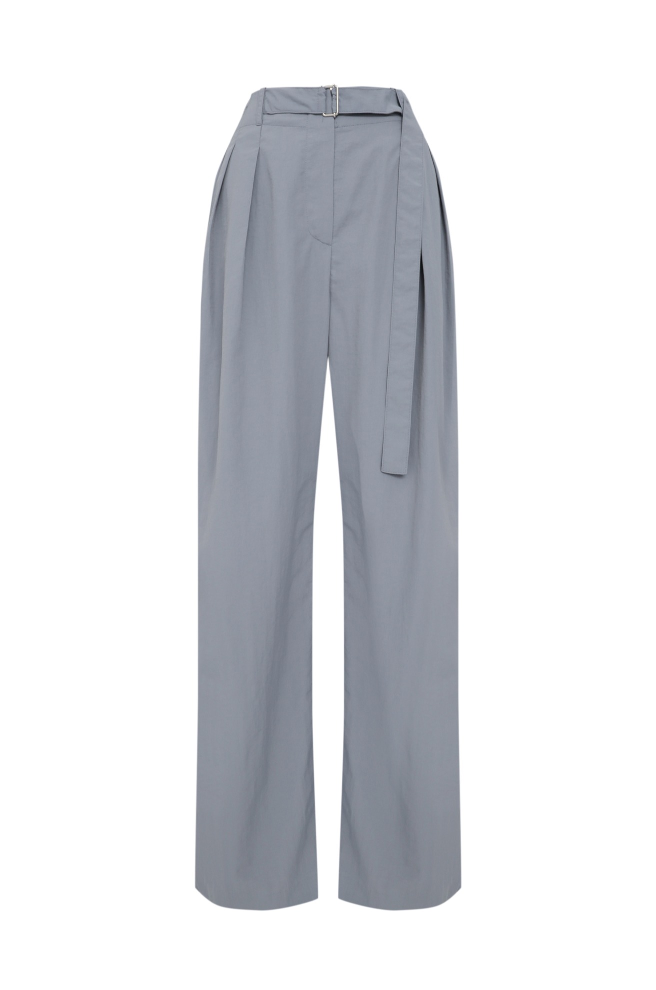 Double Pleats Belted Trousers
