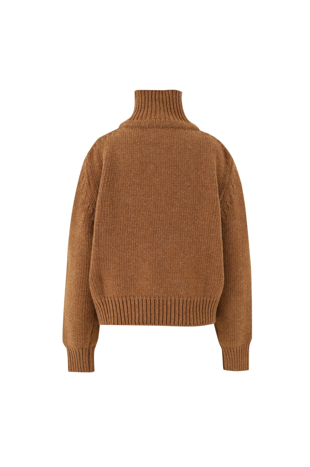 Turtleneck Zip-Up Sweater