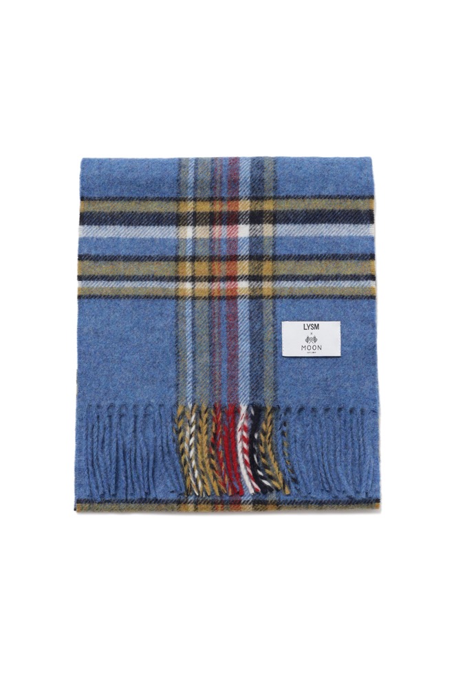 British Merino Wool Check Scarf