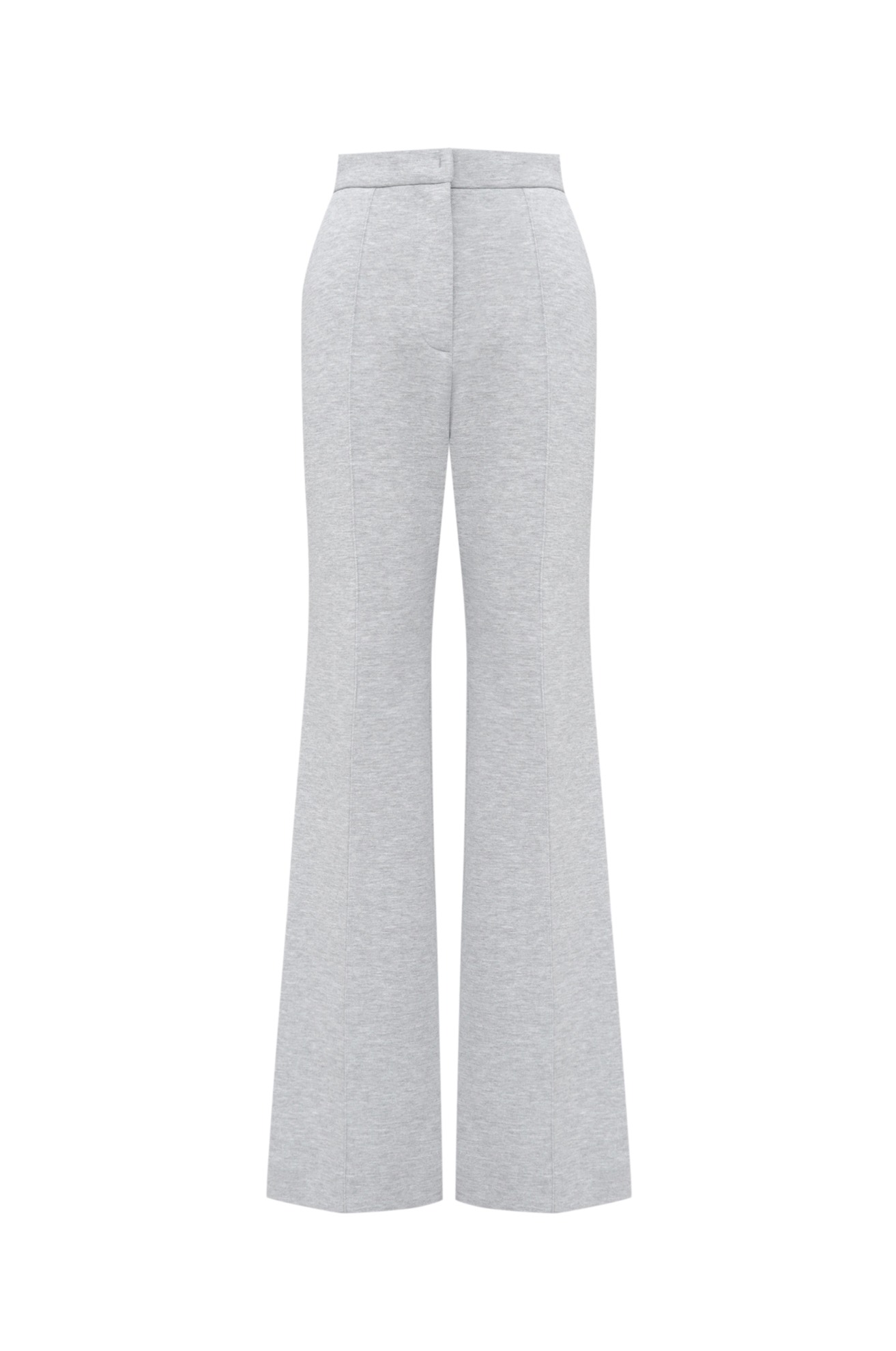 Knit Pin-Tuck Flare Trousers