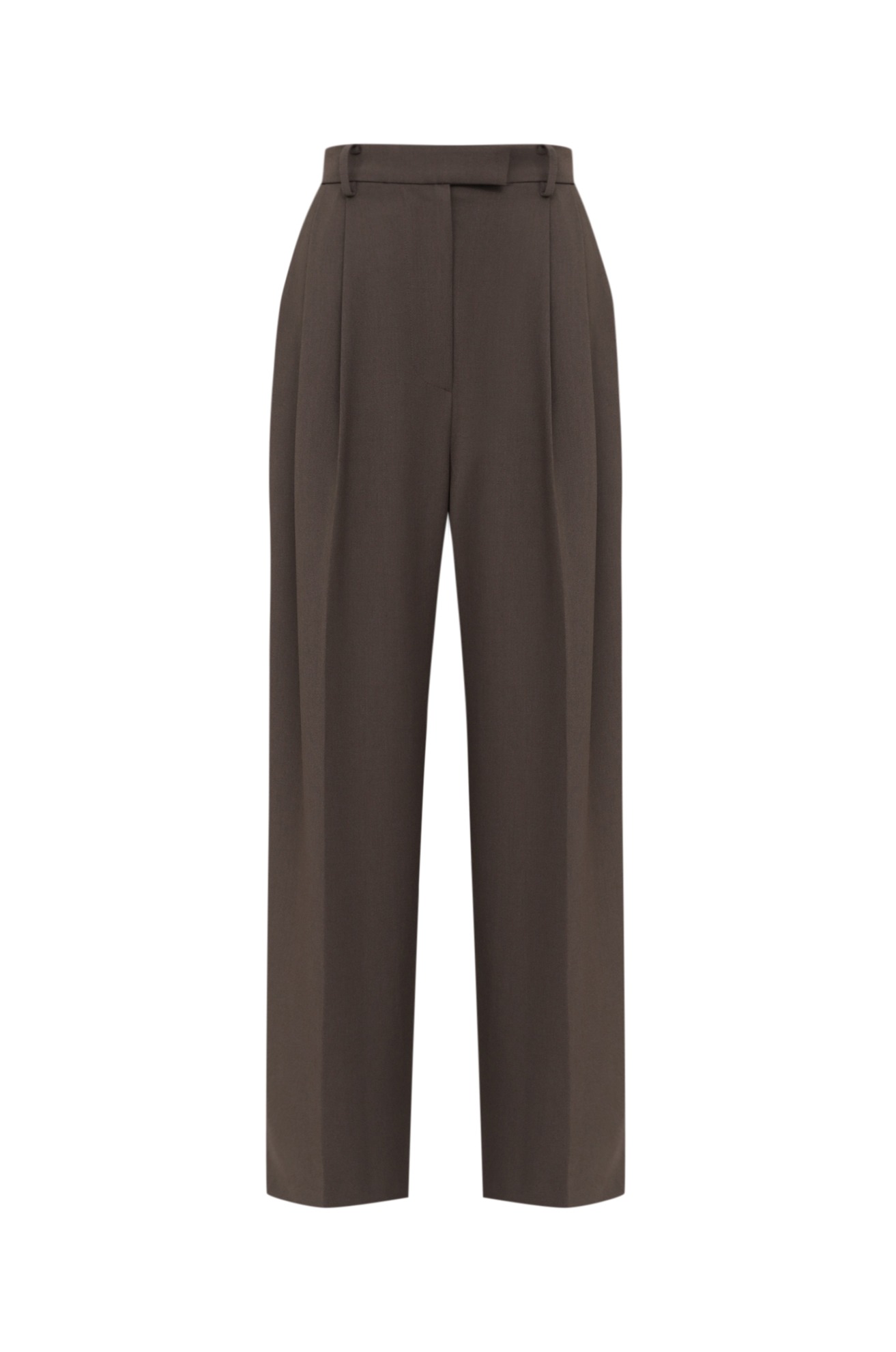 Double Pleated Straight Cut Trousers