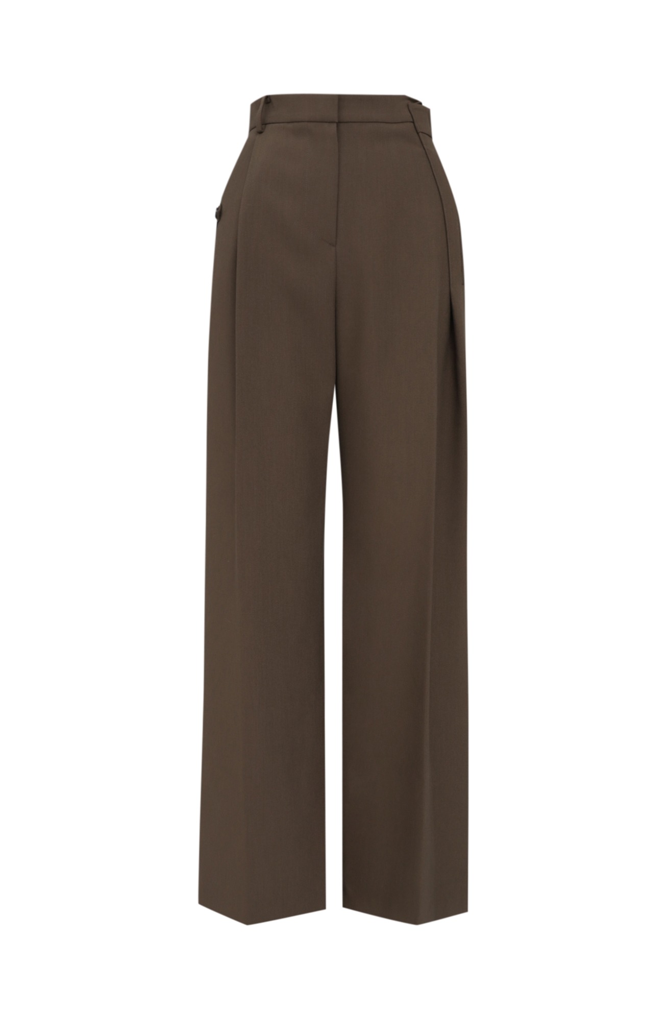 Asymmetrically Pleated Trousers