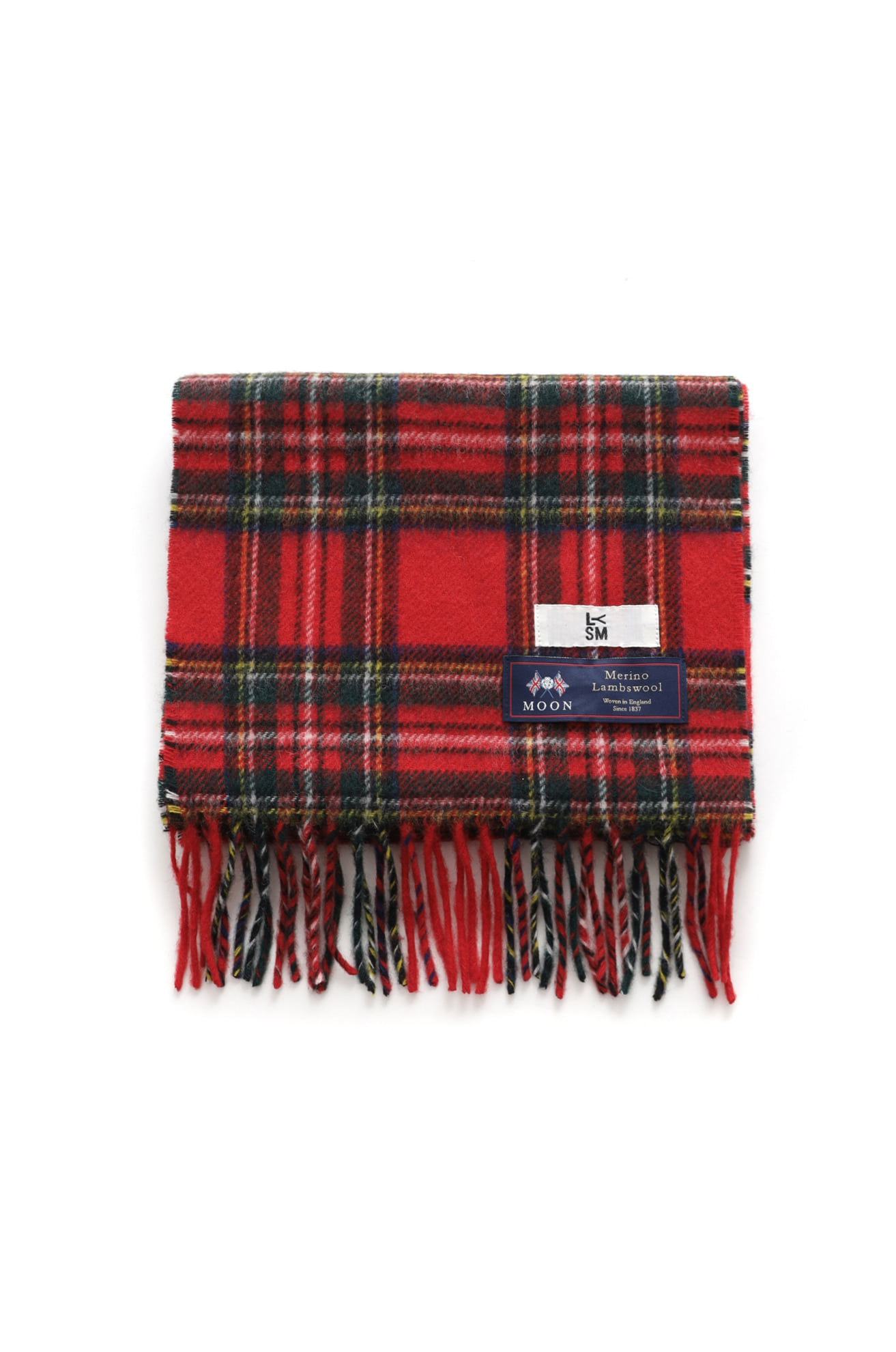 British merino wool check scarf