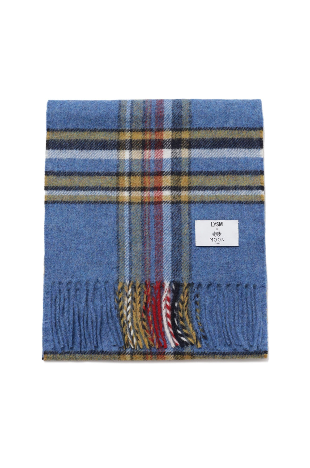 British Merino Wool Check Scarf